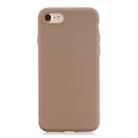 For iPhone SE 2022 / SE 2020 Solid Color Frosted TPU Phone Case(Khaki) - 1