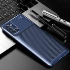 For Galaxy A31  Carbon Fiber Texture Shockproof TPU Case(Blue) - 1