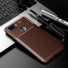 For OPPO A12 Carbon Fiber Texture Shockproof TPU Case(Brown) - 1