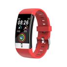 E66 1.08inch TFT Color Screen Smart Watch IP68 Waterproof,Support Temperature Monitoring/ECG function /Heart Rate Monitoring/Blood Pressure Monitoring/Blood Oxygen Monitoring(Red) - 1