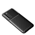 For Huawei Nova 7 Carbon Fiber Texture Shockproof TPU Case(Black) - 1