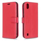 For ZTE Blade A7 2019 Crazy Horse Texture Horizontal Flip Leather Case with Holder & Card Slots & Wallet & Photo Frame(Red) - 1