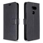 For LG K40S Crazy Horse Texture Horizontal Flip Leather Case with Holder & Card Slots & Wallet & Photo Frame(Black) - 1