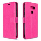 For LG K40S Crazy Horse Texture Horizontal Flip Leather Case with Holder & Card Slots & Wallet & Photo Frame(Rose) - 1