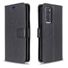 For Huawei P40 Crazy Horse Texture Horizontal Flip Leather Case with Holder & Card Slots & Wallet & Photo Frame(Black) - 1