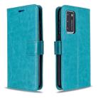 For Huawei P40 Crazy Horse Texture Horizontal Flip Leather Case with Holder & Card Slots & Wallet & Photo Frame(Blue) - 1