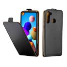 For Galaxy A21 Business Style Vertical Flip TPU Leather Case  with Card Slot(Black) - 1