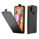 For Galaxy A11 Business Style Vertical Flip TPU Leather Case  with Card Slot(Black) - 1