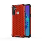 For OPPO Realme C3  Shockproof Honeycomb PC + TPU Case(Red) - 1