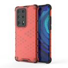 For Huawei P40 Pro+ Shockproof Honeycomb PC + TPU Case(Red) - 1