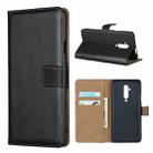 For OnePlus 7T Pro Leather Horizontal Flip Holster With Magnetic Clasp and Bracket and Card Slot and Wallet(Black) - 1