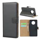 For OnePlus 7T Leather Horizontal Flip Holster With Magnetic Clasp and Bracket and Card Slot and Wallet(Black) - 1