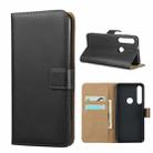 For Moto G8 Play Leather Horizontal Flip Holster with Magnetic Clasp Bracket & Card Slot & Wallet(Black) - 1