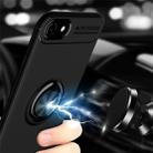 For iPhone SE 2022 / SE 2020 Metal Ring Holder 360 Degree Rotating TPU Case(Black+Black) - 6