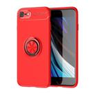 For iPhone SE 2022 / SE 2020 Metal Ring Holder 360 Degree Rotating TPU Case(Red+Red) - 1