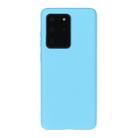 For Galaxy S20 Ultra Solid Color Frosted TPU  Phone Case(Sky Blue) - 1