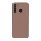 For Galaxy A21 Solid Color Frosted TPU  Phone Case(Khaki) - 1