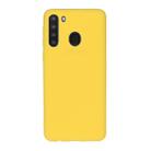 For Galaxy A21 Solid Color Frosted TPU  Phone Case(Yellow) - 1