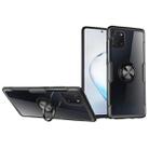 For Galaxy A81 Shockproof Transparent TPU + Acrylic Protective Case with Ring Holder(Black) - 1