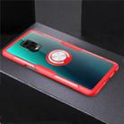 For Xiaomi Redmi Note 9 Pro Max Shockproof Transparent TPU + Acrylic Protective Case with Ring Holder(Red) - 1