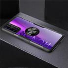 For Huawei Honor 30 Shockproof Transparent TPU + Acrylic Protective Case with Ring Holder(Black) - 1