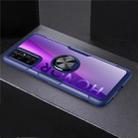 For Huawei Honor 30 Shockproof Transparent TPU + Acrylic Protective Case with Ring Holder(Blue) - 1