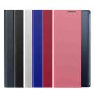 For Galaxy S20 Side Display Magnetic Horizontal Flip Plain Texture Cloth + PC Case with Holder & Sleep / Wake-up Function(Pink) - 9