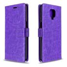 For Xiaomi Redmi Note9 Pro/Redmi Note 9s Crazy Horse Texture Horizontal Flip Leather Case with Holder & Card Slots & Wallet & Photo Frame(Purple) - 1