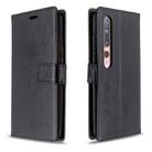 For xiaomi 10 Crazy Horse Texture Horizontal Flip Leather Case with Holder & Card Slots & Wallet & Photo Frame(BLACK) - 1