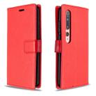 For xiaomi 10 Crazy Horse Texture Horizontal Flip Leather Case with Holder & Card Slots & Wallet & Photo Frame(Red) - 1