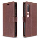 For xiaomi 10 Crazy Horse Texture Horizontal Flip Leather Case with Holder & Card Slots & Wallet & Photo Frame(Brown) - 1