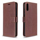 For Huawei Enjoy 10E Crazy Horse Texture Horizontal Flip Leather Case with Holder & Card Slots & Wallet & Photo Frame(brown) - 1
