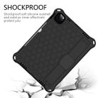 For iPad Pro 11 2020 Honeycomb Design EVA + PC Four Corner Anti Falling Flat Protective Shell With Straps(Black+Black) - 3