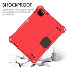 For iPad Pro 11 2020 Honeycomb Design EVA + PC Four Corner Anti Falling Flat Protective Shell With Straps(Red+Black) - 4