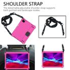 For iPad Pro 11 2020 Honeycomb Design EVA + PC Four Corner Anti Falling Flat Protective Shell With Straps(RoseRed+Black) - 5