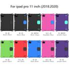 For iPad Pro 11 2020 Honeycomb Design EVA + PC Four Corner Anti Falling Flat Protective Shell With Straps(Purple+Black) - 7