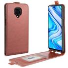 For Xiaomi Redmi Note 9 Pro/Note 9S/Note 9 Pro Max R64 Texture Single Vertical Flip Leather Protective Case with Card Slots & Photo Frame(Brown) - 1