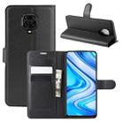 For Xiaomi Redmi Note 9 Pro/Note 9S/Note 9 Pro Max Litchi Texture Horizontal Flip Protective Case with Holder & Card Slots & Wallet(Black) - 1