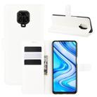 For Xiaomi Redmi Note 9 Pro/Note 9S/Note 9 Pro Max Litchi Texture Horizontal Flip Protective Case with Holder & Card Slots & Wallet(White) - 1