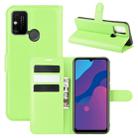 For Huawei Honor Play 9A Litchi Texture Horizontal Flip Protective Case with Holder & Card Slots & Wallet(Green) - 1