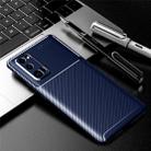 For Huawei Honor 30 Pro Carbon Fiber Texture Shockproof TPU Case(Blue) - 1