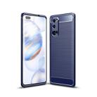 For Huawei Honor 30 Pro Brushed Texture Carbon Fiber TPU Case(Navy Blue) - 1