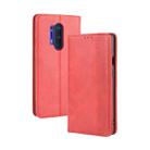 For OnePlus 8 Pro Magnetic Buckle Retro Crazy Horse Texture Horizontal Flip Leather Case with Holder & Card Slots & Photo Frame(Red) - 1