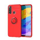 For Huawei Honor 4T Metal Ring Holder 360 Degree Rotating TPU Case(Red+Red) - 1