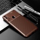 For Huawei Honor Play 4T Carbon Fiber Texture Shockproof TPU Case(Brown) - 1