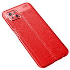 For OPPO A92s Litchi Texture TPU Shockproof Case(Red) - 1