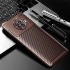 For Oppo Ace2 Carbon Fiber Texture Shockproof TPU Case(Brown) - 1