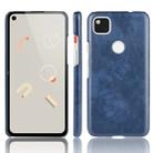 For Google Pixel 4a Shockproof Litchi Texture PC + PU Case(Blue) - 1