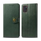 For Galaxy A31 Retro Solid Color Leather Buckle Phone Case with Lanyard & Photo Frame & Card Slot & Wallet & Stand Function(Green) - 1