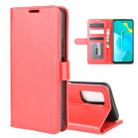 For Huawei Honor 30S R64 Texture Single Horizontal Flip Protective Case with Holder & Card Slots & Wallet& Photo Frame(Red) - 1